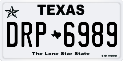 TX license plate DRP6989