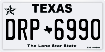 TX license plate DRP6990