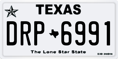 TX license plate DRP6991
