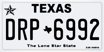TX license plate DRP6992