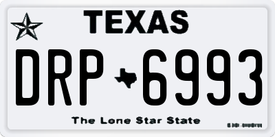 TX license plate DRP6993