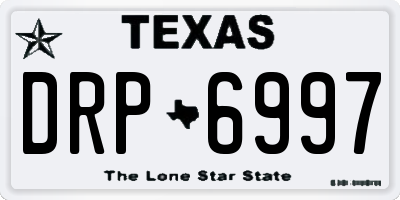TX license plate DRP6997
