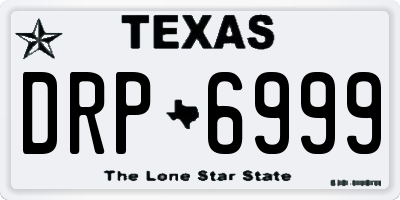 TX license plate DRP6999