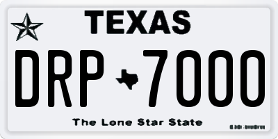 TX license plate DRP7000