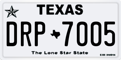 TX license plate DRP7005