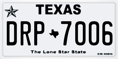 TX license plate DRP7006