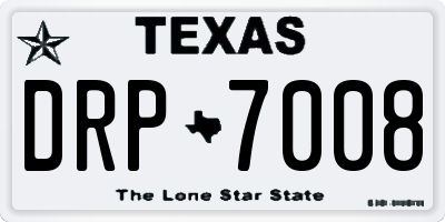 TX license plate DRP7008