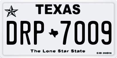 TX license plate DRP7009