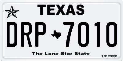 TX license plate DRP7010