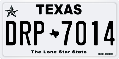 TX license plate DRP7014
