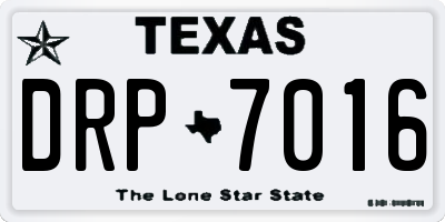 TX license plate DRP7016