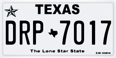 TX license plate DRP7017