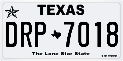 TX license plate DRP7018