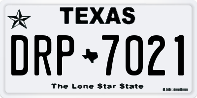 TX license plate DRP7021
