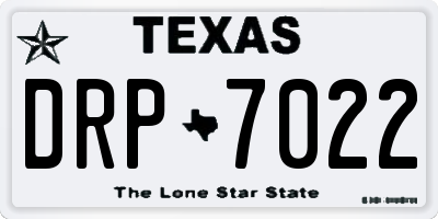 TX license plate DRP7022
