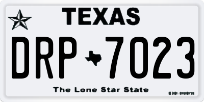 TX license plate DRP7023
