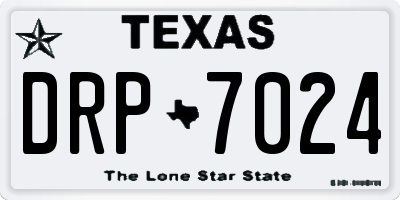 TX license plate DRP7024
