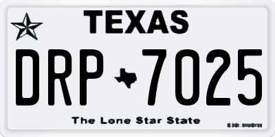 TX license plate DRP7025