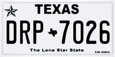 TX license plate DRP7026