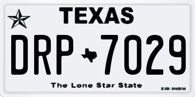 TX license plate DRP7029