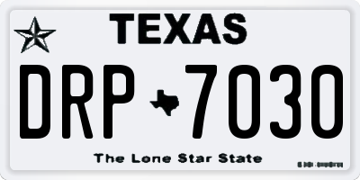 TX license plate DRP7030