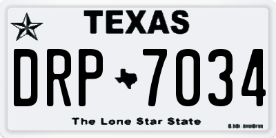 TX license plate DRP7034