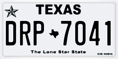 TX license plate DRP7041