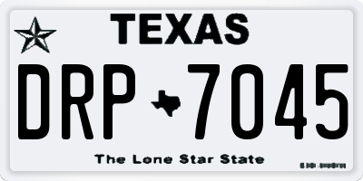 TX license plate DRP7045