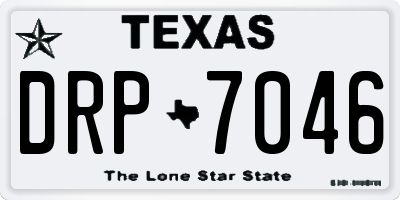 TX license plate DRP7046