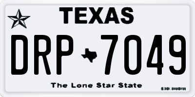 TX license plate DRP7049