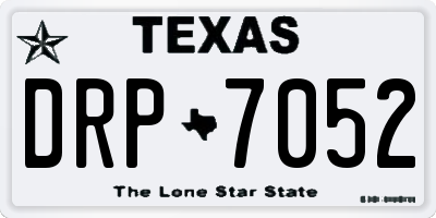 TX license plate DRP7052