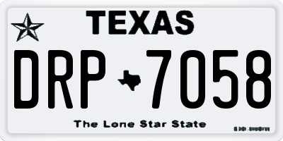 TX license plate DRP7058