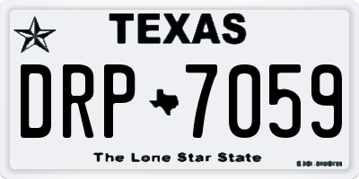 TX license plate DRP7059