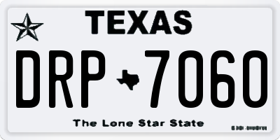 TX license plate DRP7060