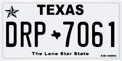 TX license plate DRP7061