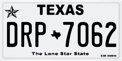 TX license plate DRP7062