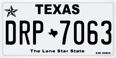 TX license plate DRP7063