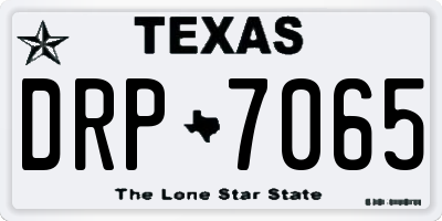 TX license plate DRP7065