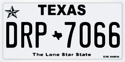 TX license plate DRP7066