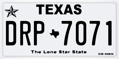 TX license plate DRP7071