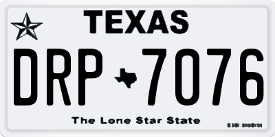 TX license plate DRP7076