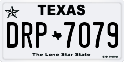 TX license plate DRP7079