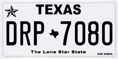 TX license plate DRP7080