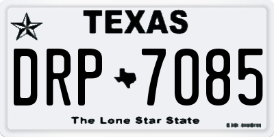 TX license plate DRP7085