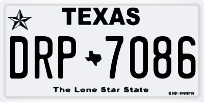 TX license plate DRP7086