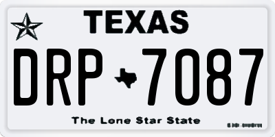 TX license plate DRP7087