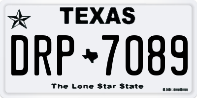 TX license plate DRP7089