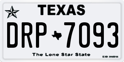 TX license plate DRP7093