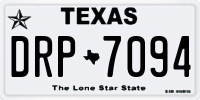 TX license plate DRP7094