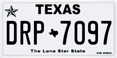 TX license plate DRP7097